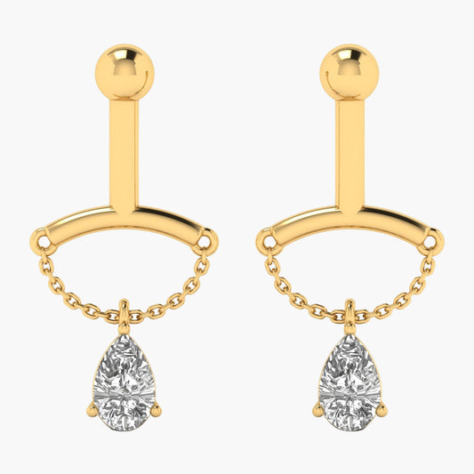 Bow & Arrow Helix Diamond Earrings