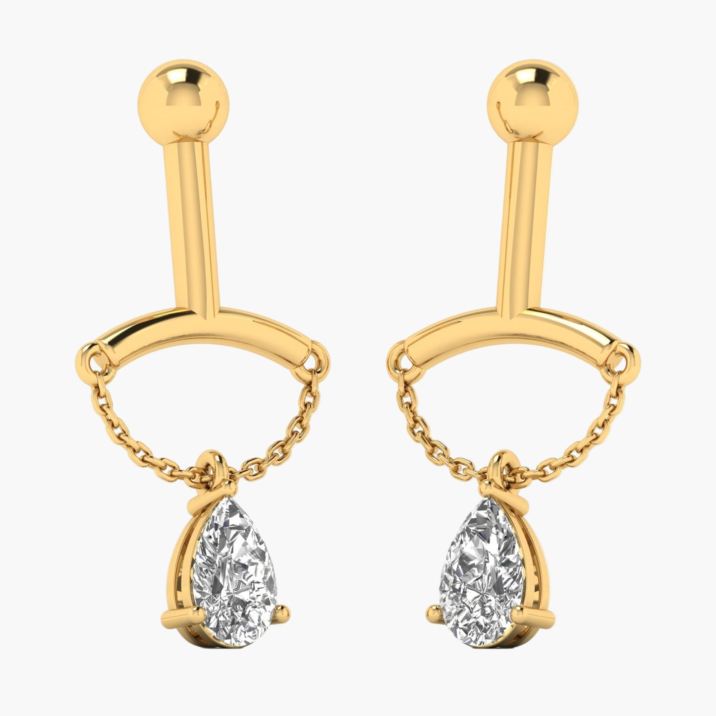 Bow & Arrow Helix Diamond Earrings