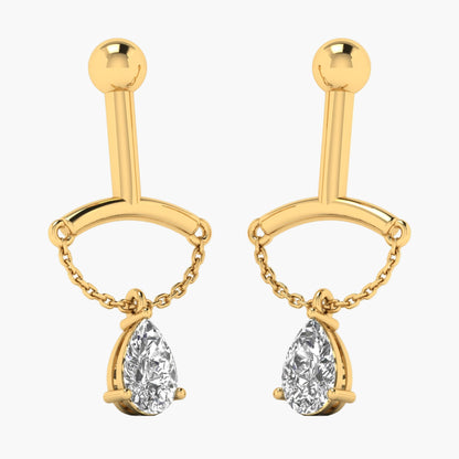 Bow & Arrow Helix Diamond Earrings
