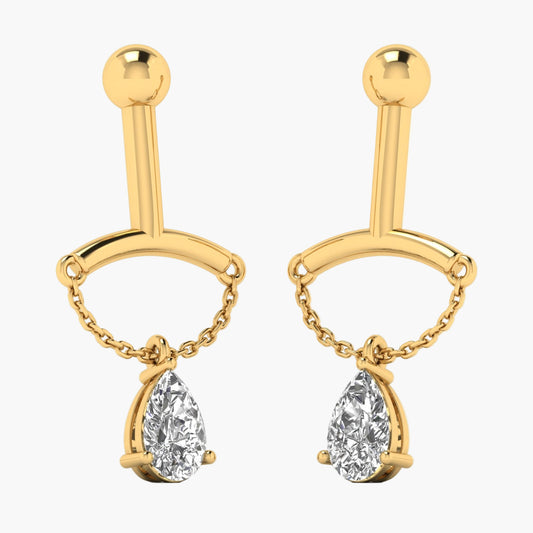 Bow & Arrow Helix Diamond Earrings