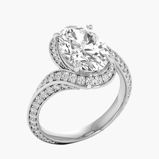 Trinal Solitaire Diamond Ring