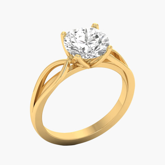 Peripheral Round Diamond Ring