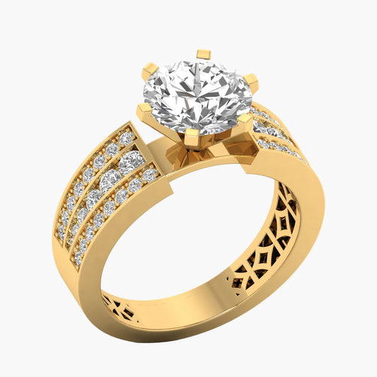 Obsidian Echo Men Diamond Ring