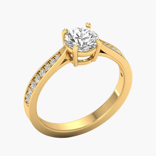 Round Whisper Diamond Ring