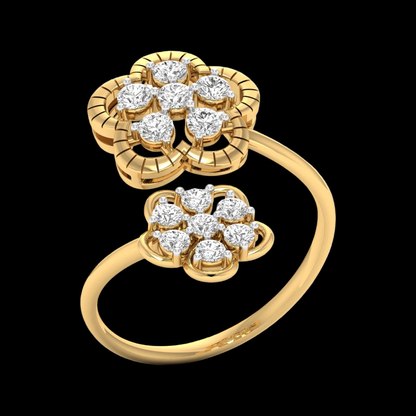 Floral Kiss Diamond Ring