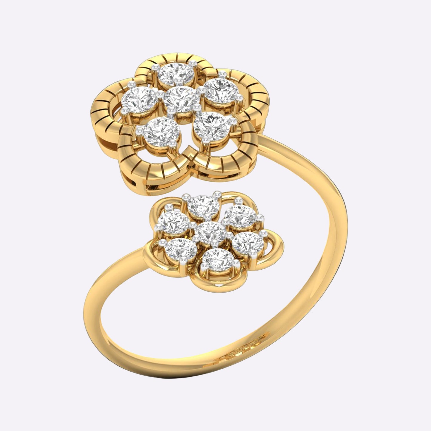 Flower Shaped Diamond Ring
