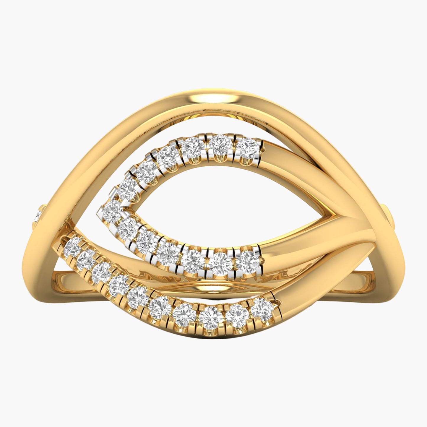 Simple Sunbeam Diamond Ring