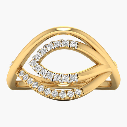 Simple Sunbeam Diamond Ring