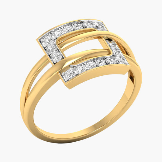 Playful Square Diamond Ring