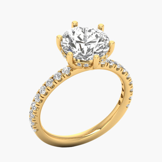 4 Carat Classic Solitaire Diamond Ring