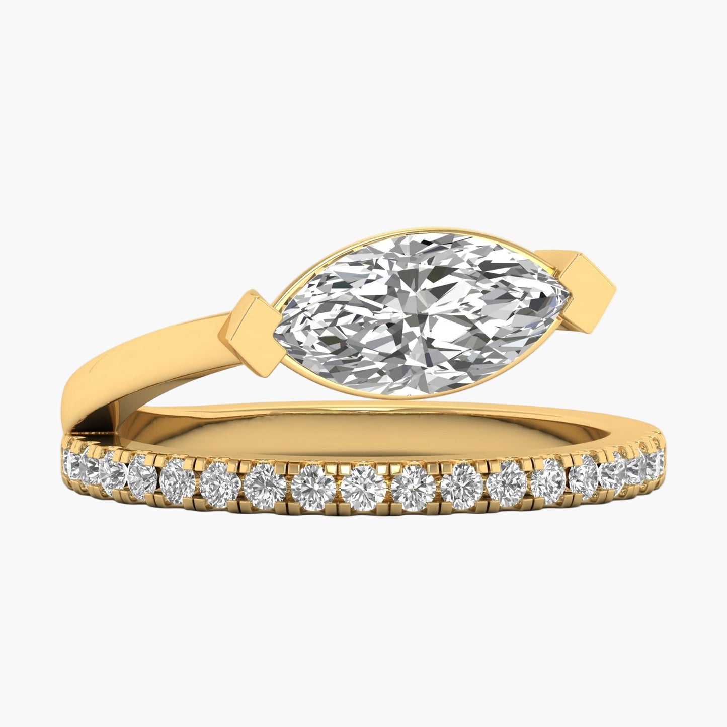 Mist Feather Diamond Ring