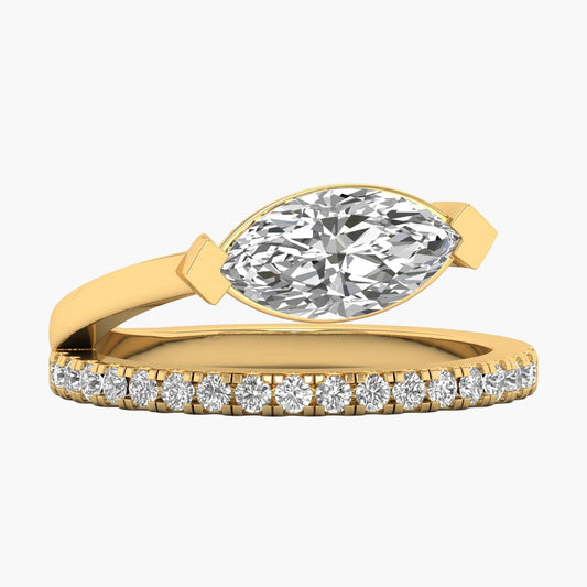 Mist Feather Diamond Ring