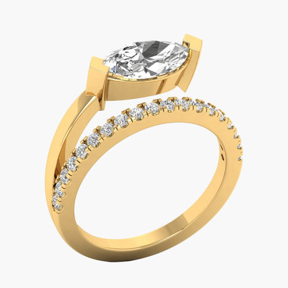 Mist Feather Diamond Ring