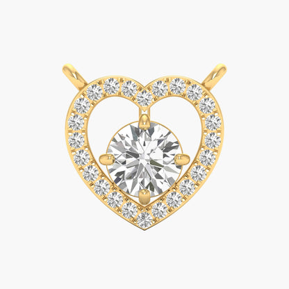 Protected Heart Diamond Pendant