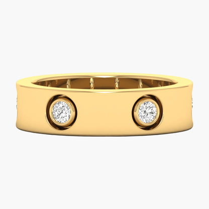 Classy Check Men Diamond Ring