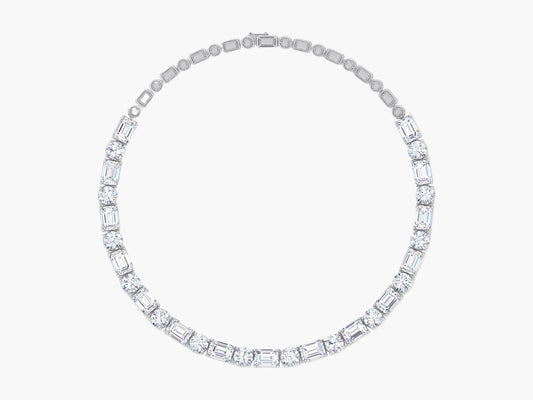 Lily Stem Diamond Necklace