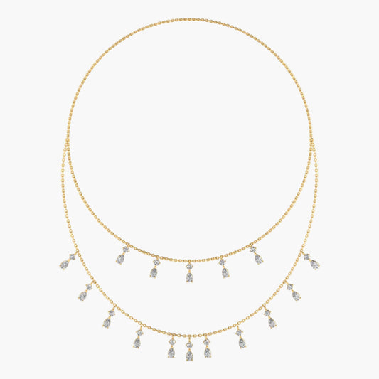Sunrise Double Layered Diamond Necklace