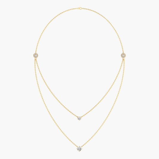Be-Layered Diamond Necklace