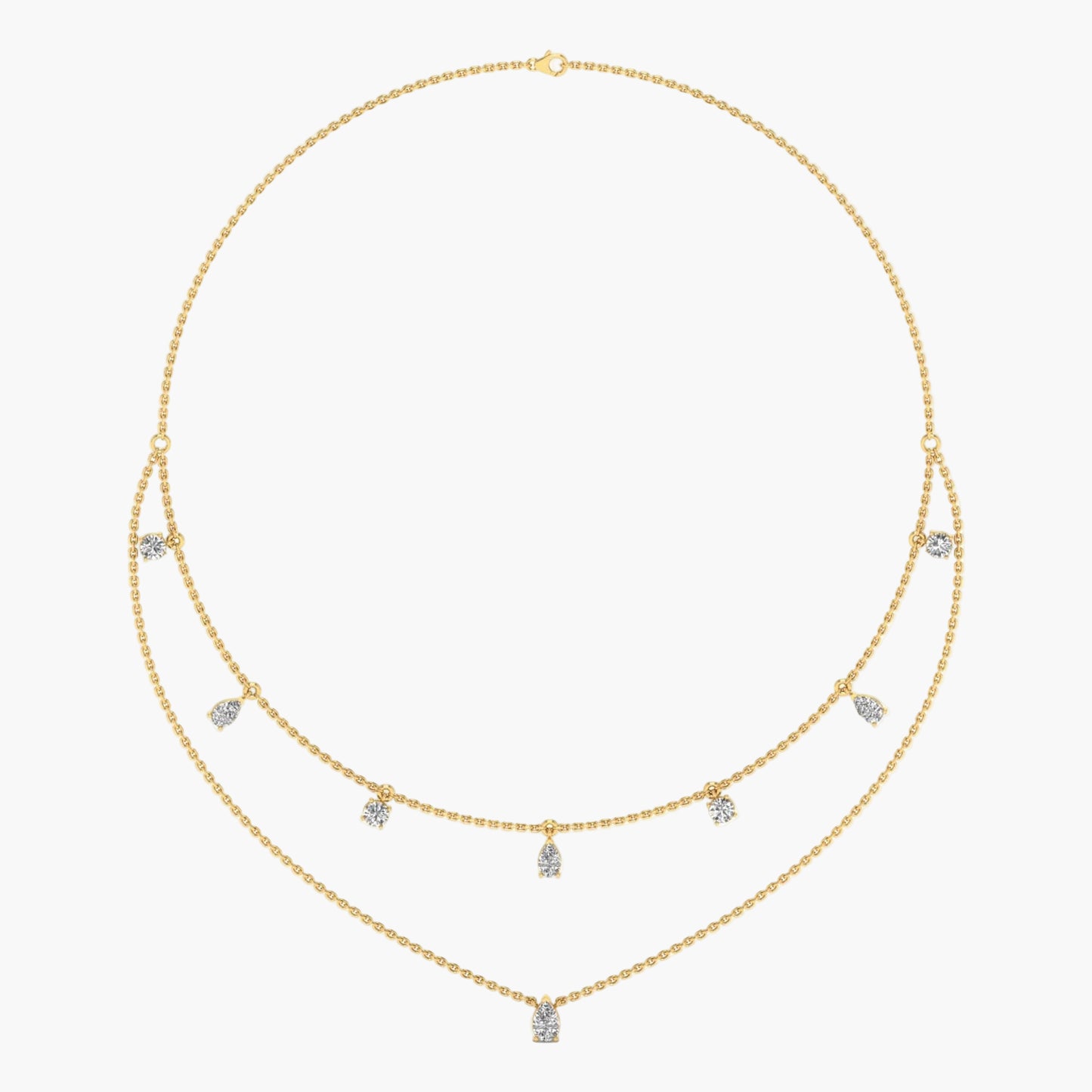Vintage Vivid Diamond Necklace