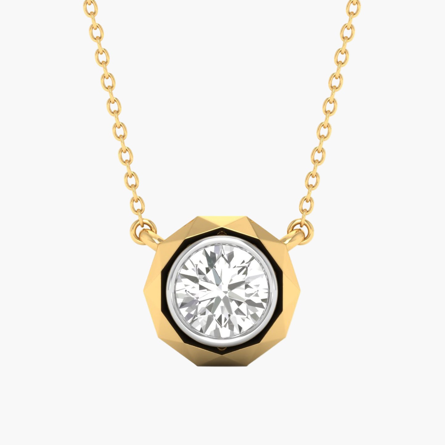 Blooming Bezel Diamond Necklace
