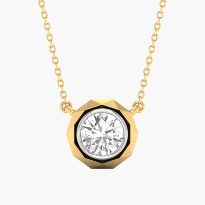 Blooming Bezel Diamond Necklace