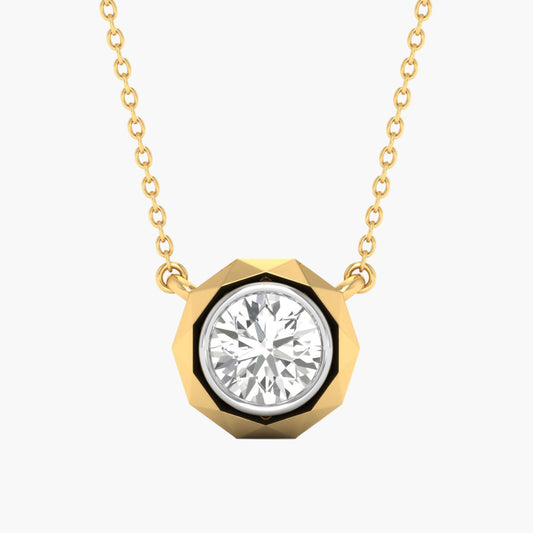 Blooming Bezel Diamond Necklace