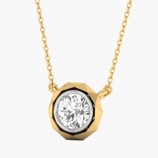 Blooming Bezel Diamond Necklace