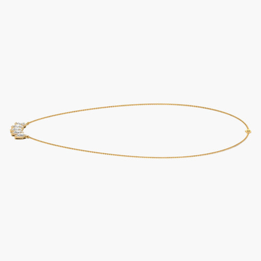 Teardrop Quintet Diamond Necklace