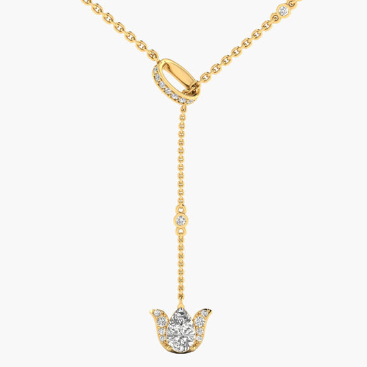 Lotus Petralis Diamond Necklace