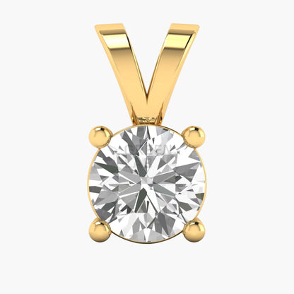 Peaceful Round Diamond Pendant