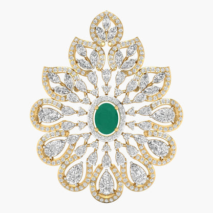 Soulful Green Diamond Pendant