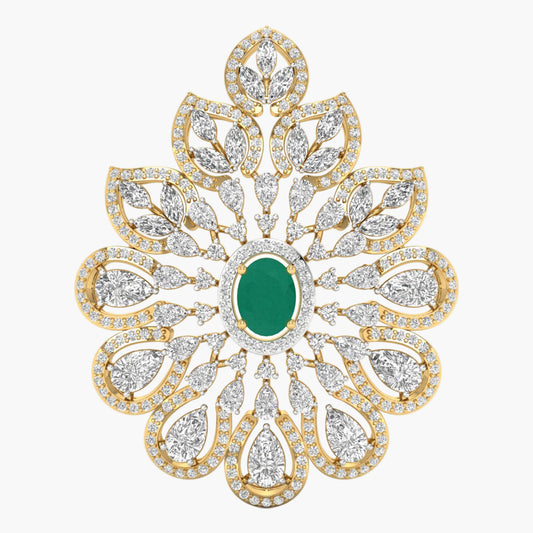 Soulful Green Diamond Pendant