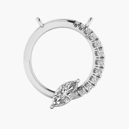 Leaf Loop Diamond Pendant