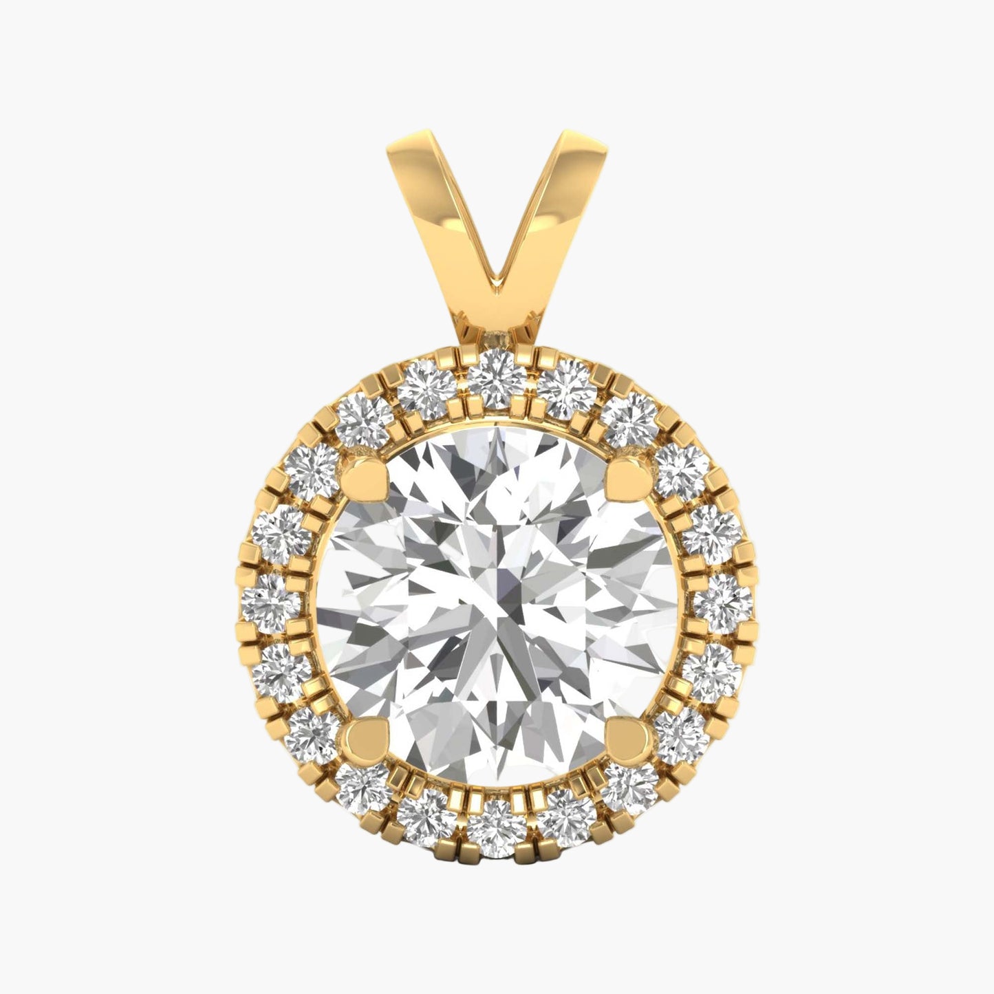 Elegant Round Diamond Pendant