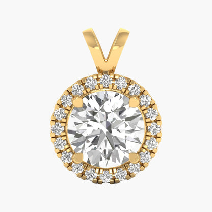 Elegant Round Diamond Pendant