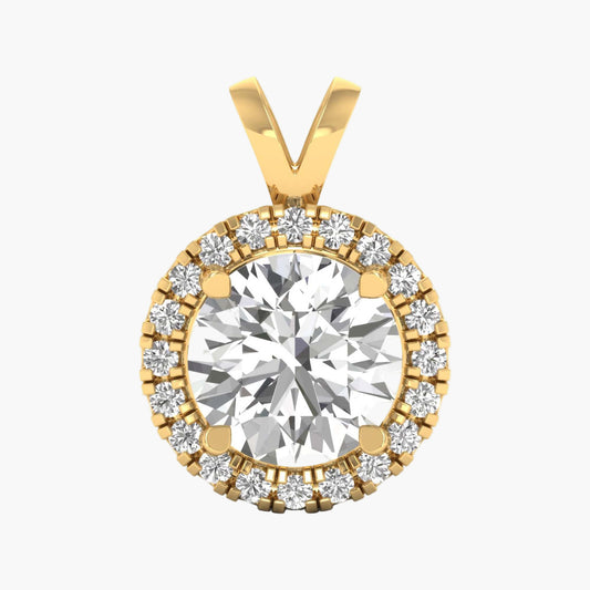 Elegant Round Diamond Pendant