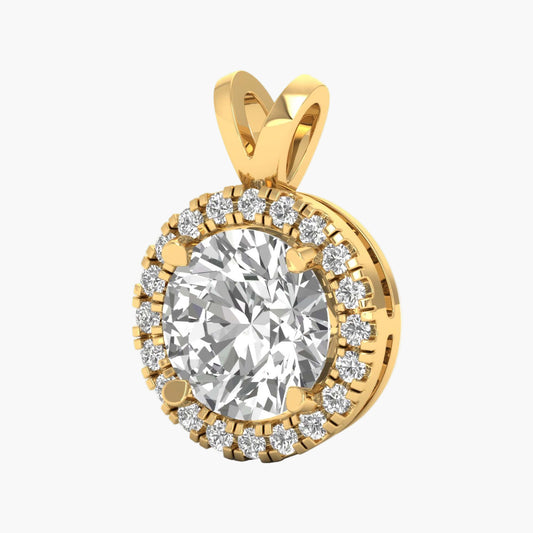 Elegant Round Diamond Pendant