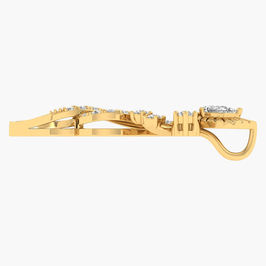 Krishna's Flute Diamond Pendant
