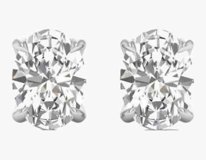 Classique Oval Diamond Earrings