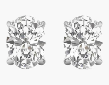 Classique Oval Diamond Earrings