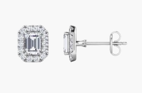 Central Stone Diamond Earrings