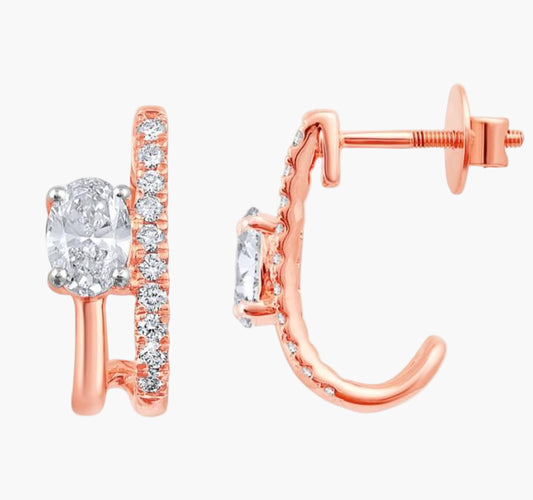 Huggie Hoop Diamond Earrings
