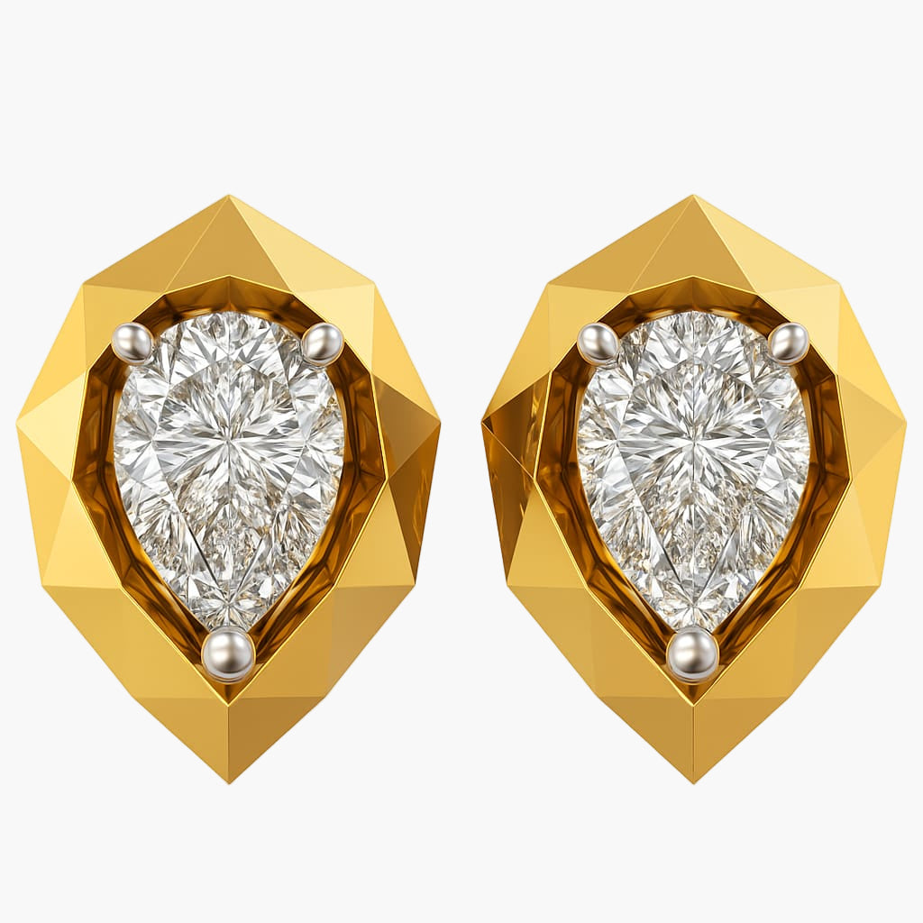 Bharat Bezel Embrace Diamond Earrings