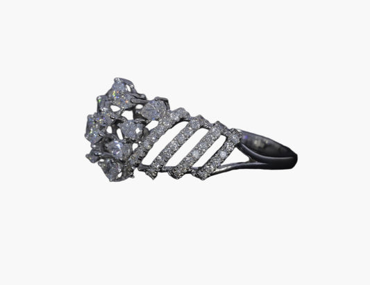 Cluttered Cluster Diamond Ring
