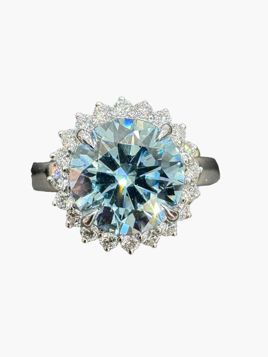Blue Sparkle Diamond Ring