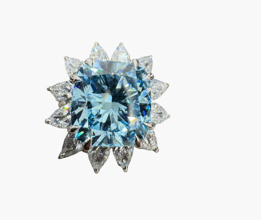Blue Symbol Diamond Ring