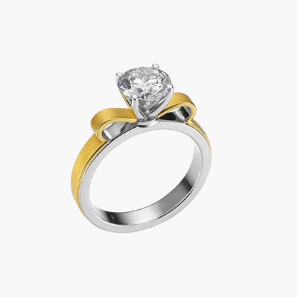 Gold Bow Diamond Ring