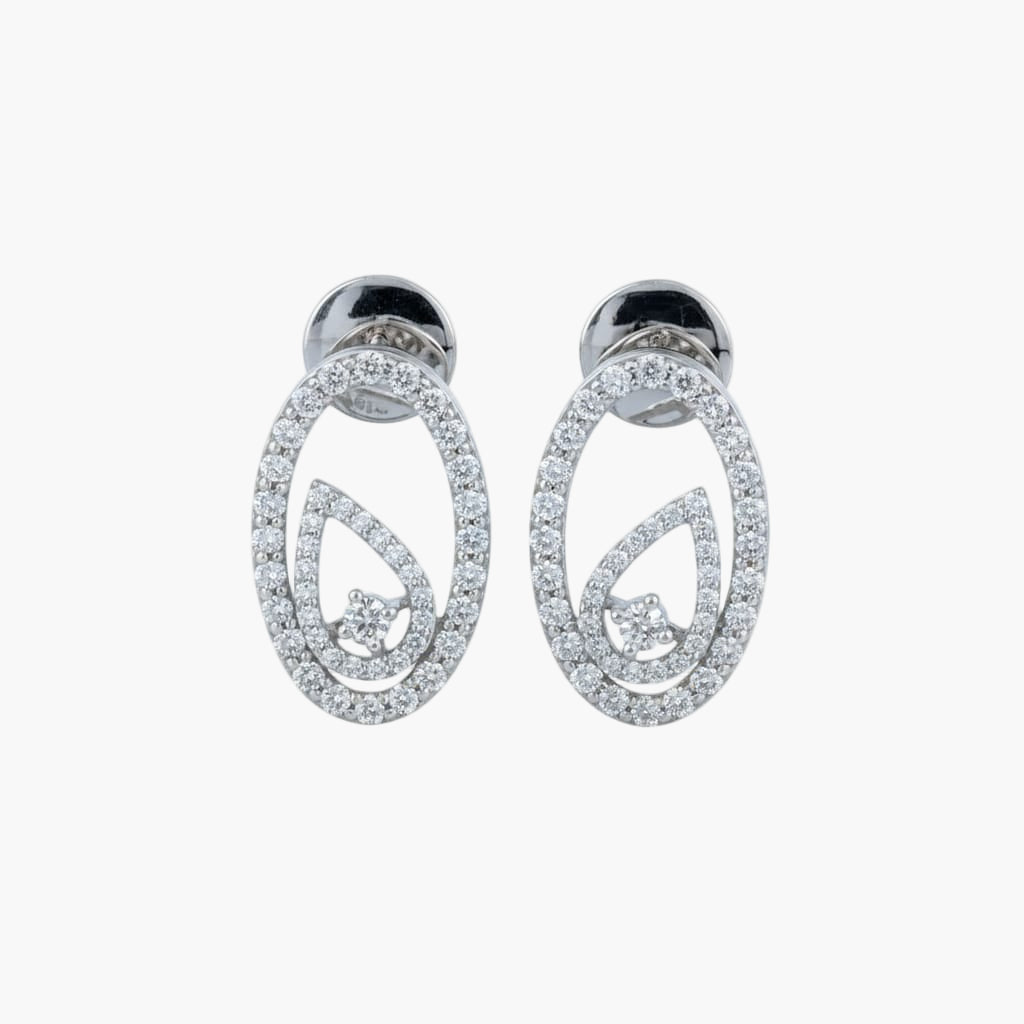 Oval Delight Diamond Earrings