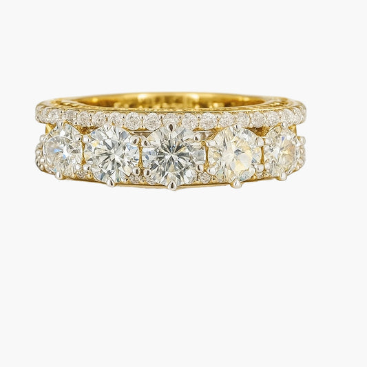 Linear Flow Diamond Ring