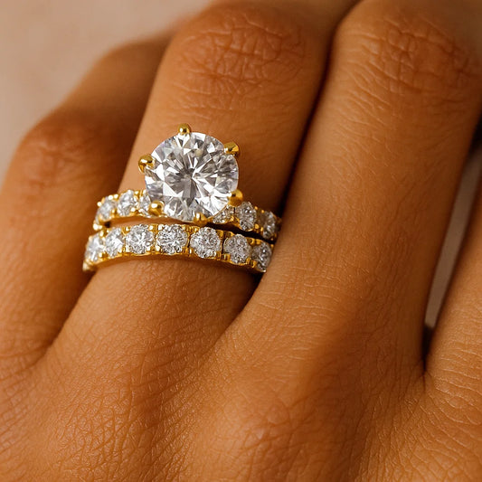 Double Shine Stackable Diamond Rings